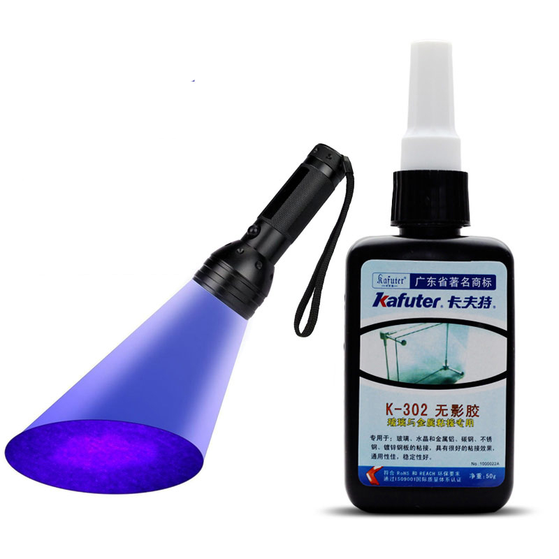 

Kafuter K-302 Strong 50ml UV Glue Adhesive UV Curing Adhesive Crystal Glass Metal Bonding