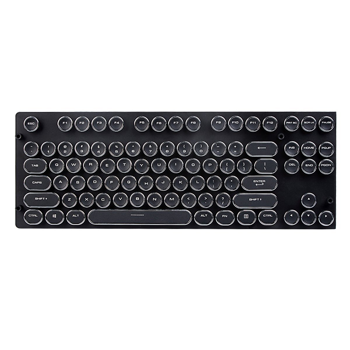 

87 Key 104 Key Steampunk ABS Round Plated Retro Circular Keycap for Mechanical Keyboard