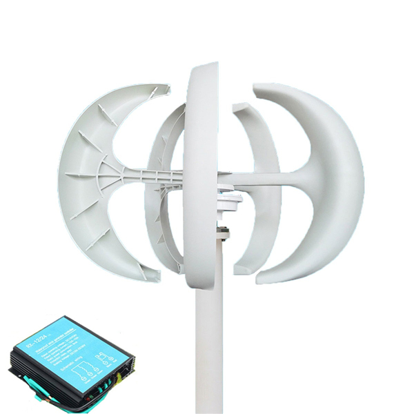 

100W to 400W 12 24V Vertical Axis Wind Turbine Generator VAWT Boat Garden with Controller