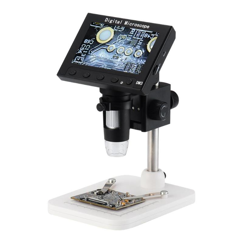 

DM3 1000X USB 4.3 inch Electronic Microscope LCD Digital Video Microscope Camera HD OLED Magnifying Camera + LED Lights