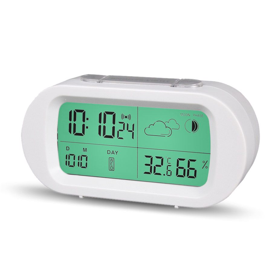 

Loskii HC-102 Digital Time Thermometer Date Weather Display Snooze Mode Alarm Clock with LCD Screen