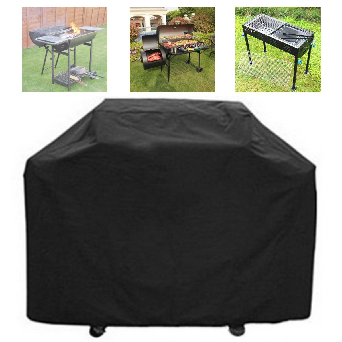 59 Inch BBQ Grill Barbecue Waterproof Cover Heavy Duty UV Protector Outdoor Yard Camping