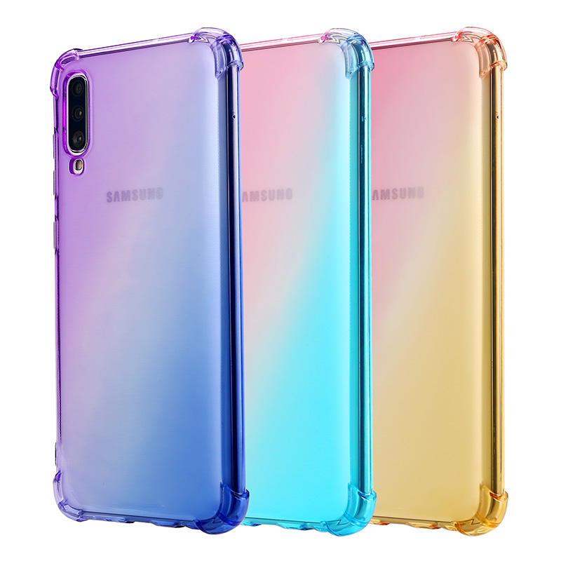 

Bakeey Gradient Color Shockproof Air Cushion Corner Soft TPU Protective Case for Samsung Galaxy A70 2019