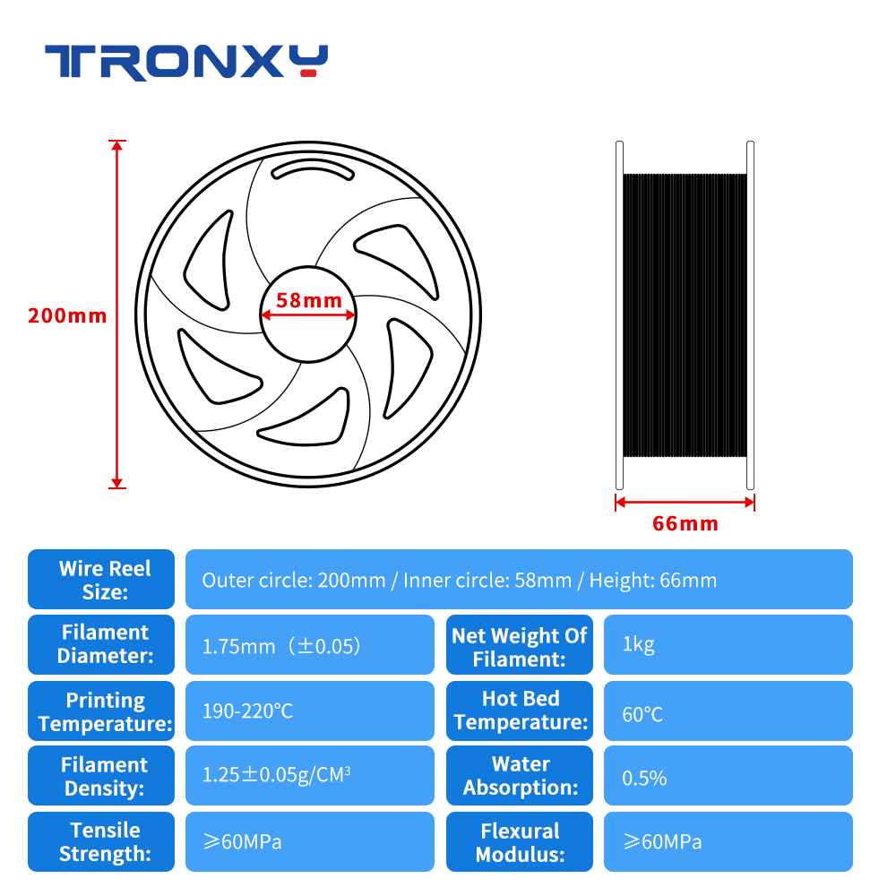 TRONXY® 1kg 1.75mm PLA Filament A Variety of Colors for 3D Printer Filament PLA Neat Filament 2