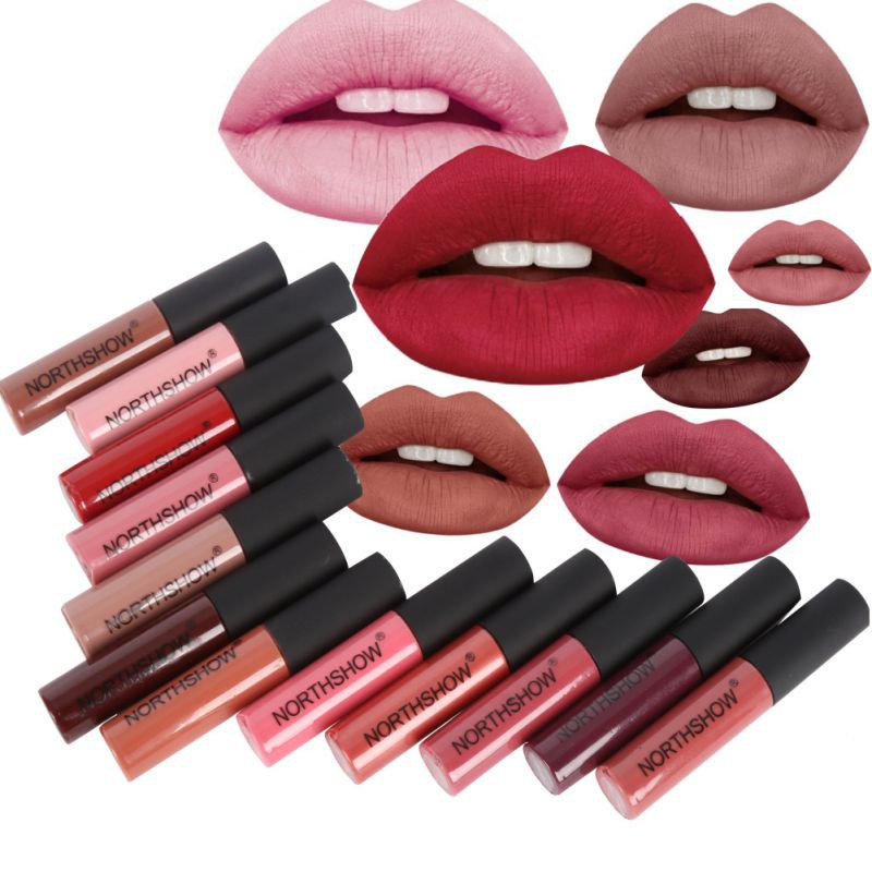 

12 Colors Matte Liquid Lipstick Lip Gloss Makeup Waterproof