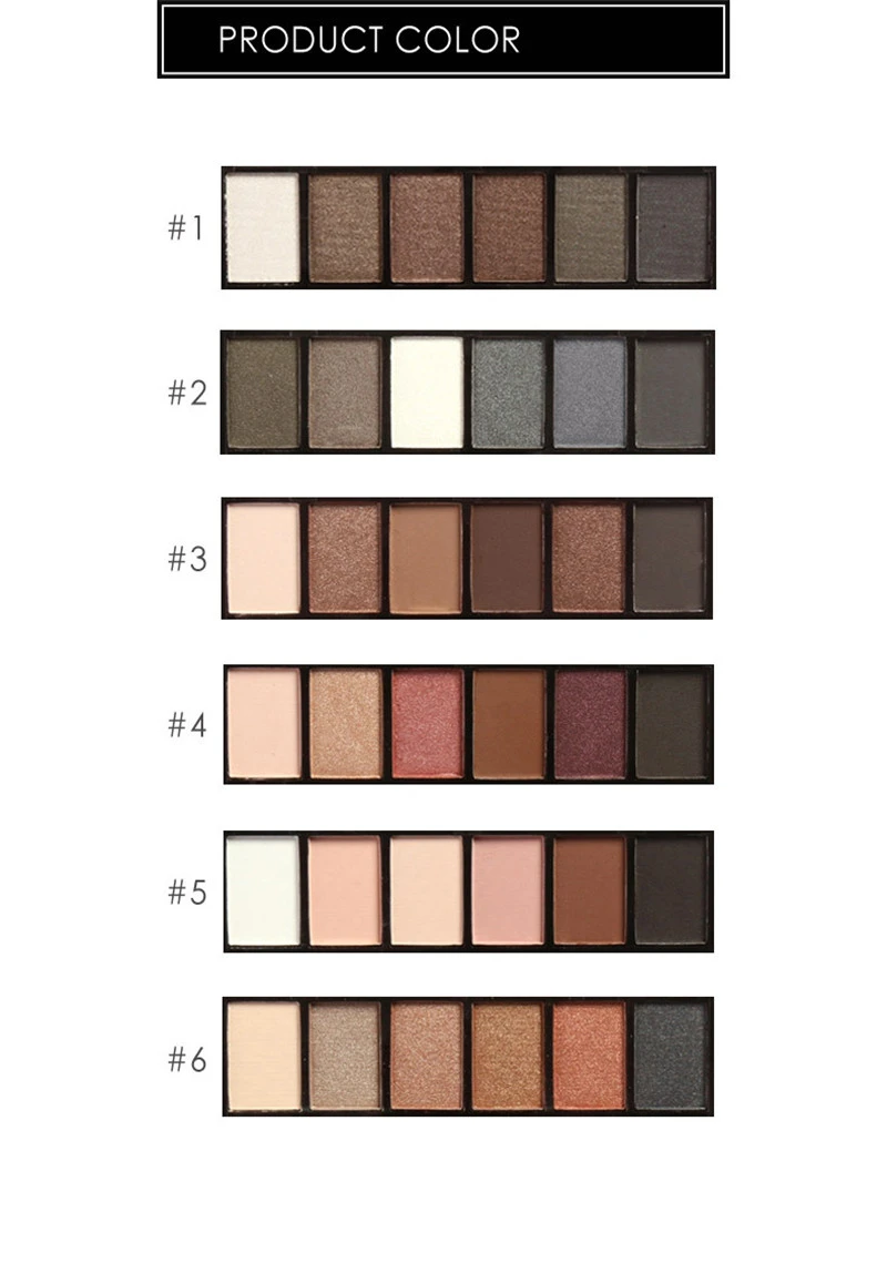 FOCALLURE 6 Colors Nude Eye Shadow Palette
