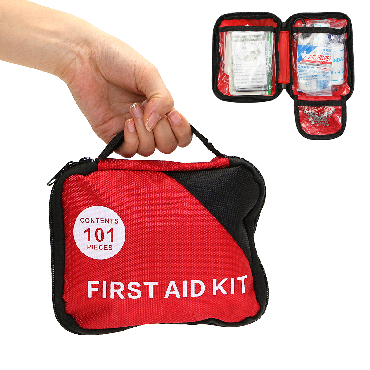 

101 Pieces First Aid Набор Nylon Portable На открытом воздухе Аварийный набор Многофункциональный Сумка