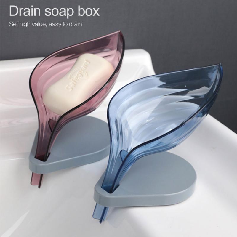 Multifunction Bathroom Soap Dish Storage Holder Rack Soapbox Plate Tray Drain 