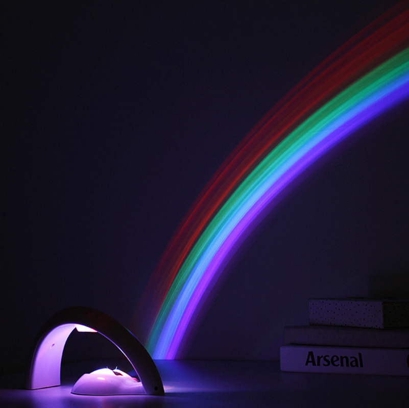 

Amazing Colorful LED Rainbow Light Baby Дети Дети Ребенок Ночной свет Романтический Проектор Лампа для спальной спальни Atmostphere Light