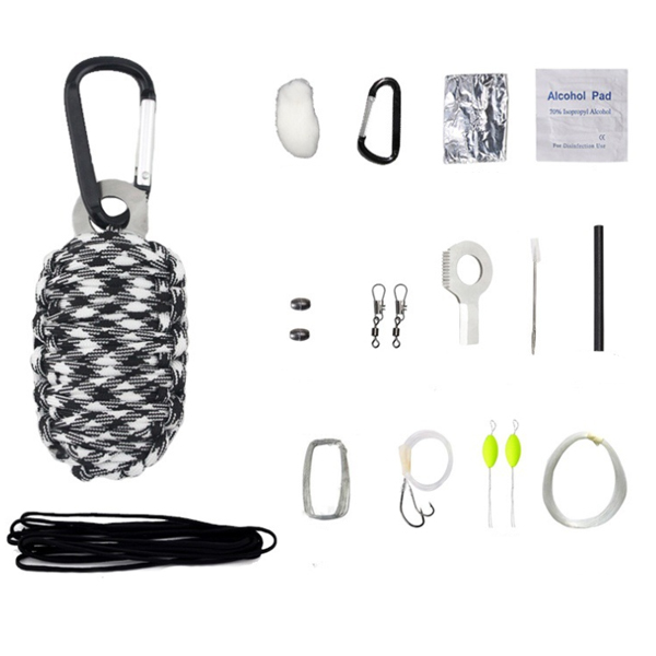 

IPRee® 18 In 1 Outdoor EDC Multi Tools Kit Camping Emergency Survival Paracord Bag