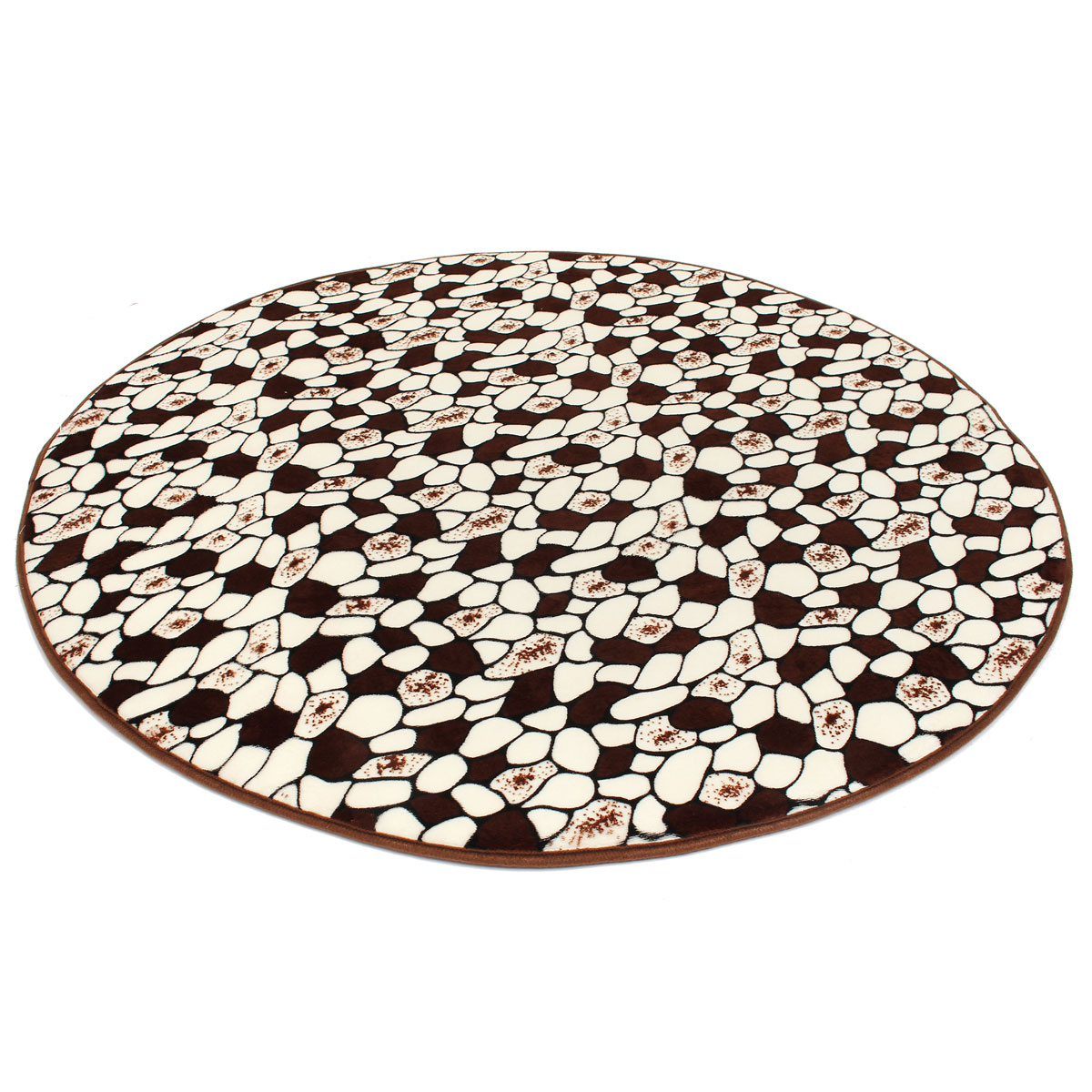 100x100cm Coral Velvet Bathroom Absorbent Carpet Anti Slip Doorsill Round Mat Rug