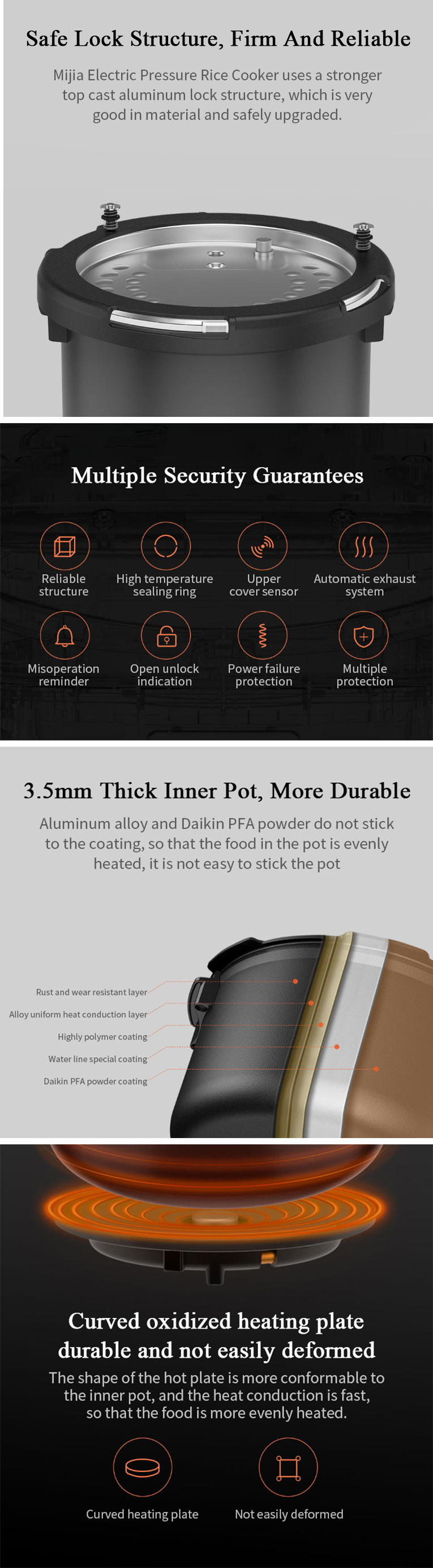XIAOMI Mijia YLG01CM Electric Rice Cooker Smart Home 5L Alloy Cast Iron Heating Pressure Cooker Multicooker Kitchen 41