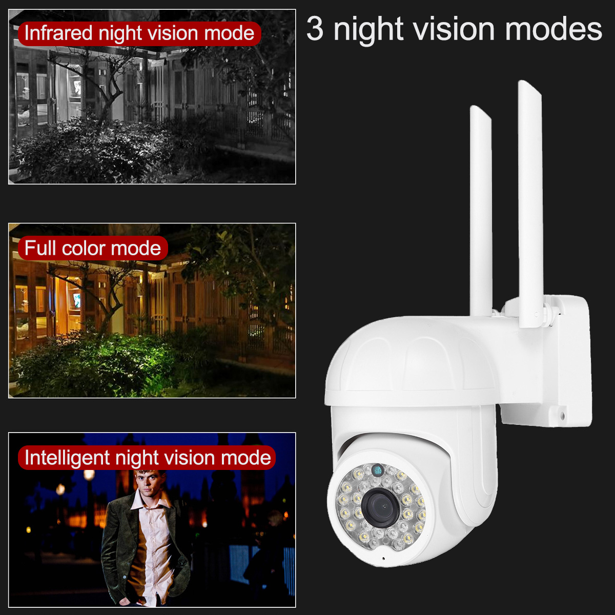 Find Wireless Wifi Security Camera 2MP HD Waterproof IP66 Night Vision Motion Detection Smart Alarm WIFI IP Camera Two way Voice for Sale on Gipsybee.com with cryptocurrencies