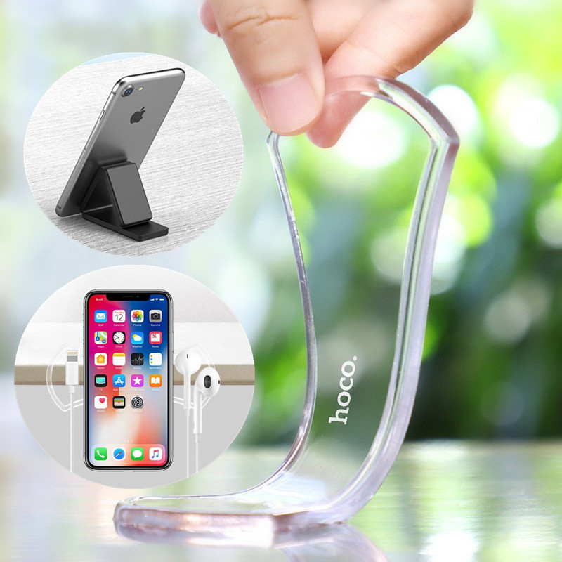 

HOCO 2PCS Transparent + Black Powerful Sticky Gel Pad Wall Holder Car Mount for Xiaomi Mobile Phone