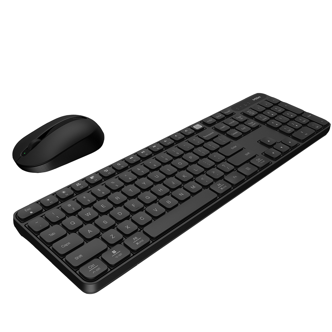 

MIIIW Wireless Keyboard & Mouse Set for Windows/Mac One-button Switching 104 Keys 2.4GHz IPX4 Waterproof Keyboard