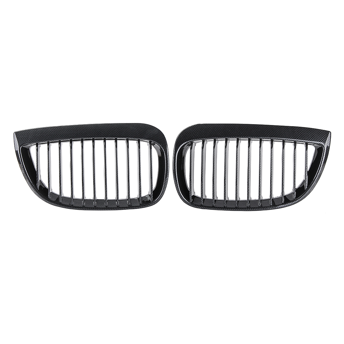 

One Pair Carbon Fiber ABS Front Kidney Grille Set High Look For BMW E87 2004-2007