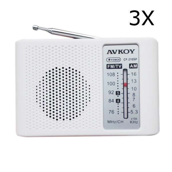 

3Pcs DIY Portable AM FM Radio Kit 76-108MHZ 525-1605KHZ For Electronic Teaching Learning