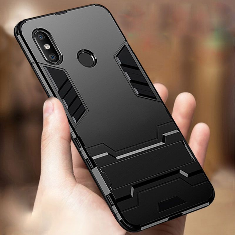 

Bakeey™ Armor Shockproof with Desktop Stand Soft TPU + Hard PC Back Cover Protective Case for Xiaomi Mi8 Mi 8 Non-origin