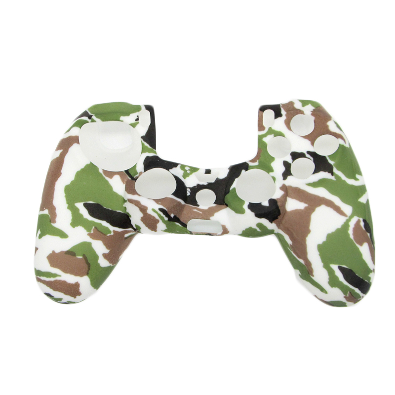 Camouflage Army Soft Silicone Gel Skin Protective Cover Case for PlayStation 4 PS4 Game Controller 45