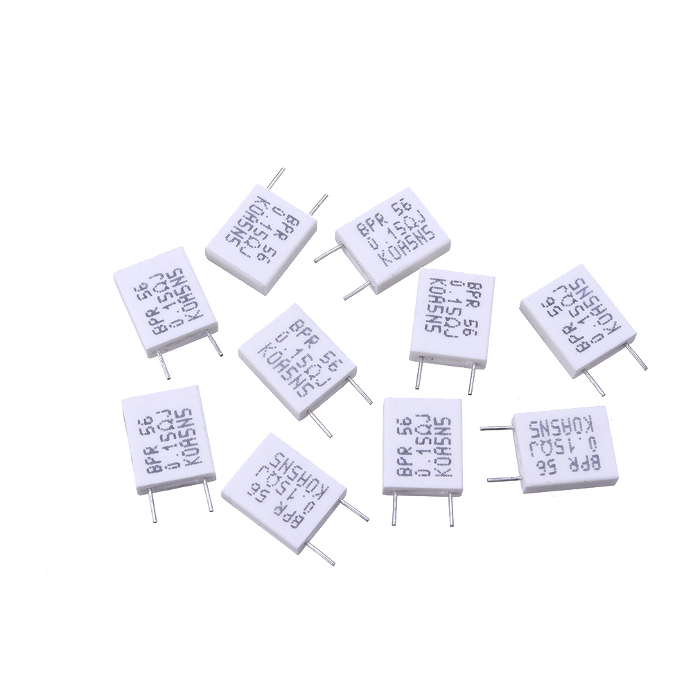 

10pcs BPR56 5W 0.15R 0.15 Ohm 5w Non-inductive Ceramic Cement Resistor Wirewound Resistance