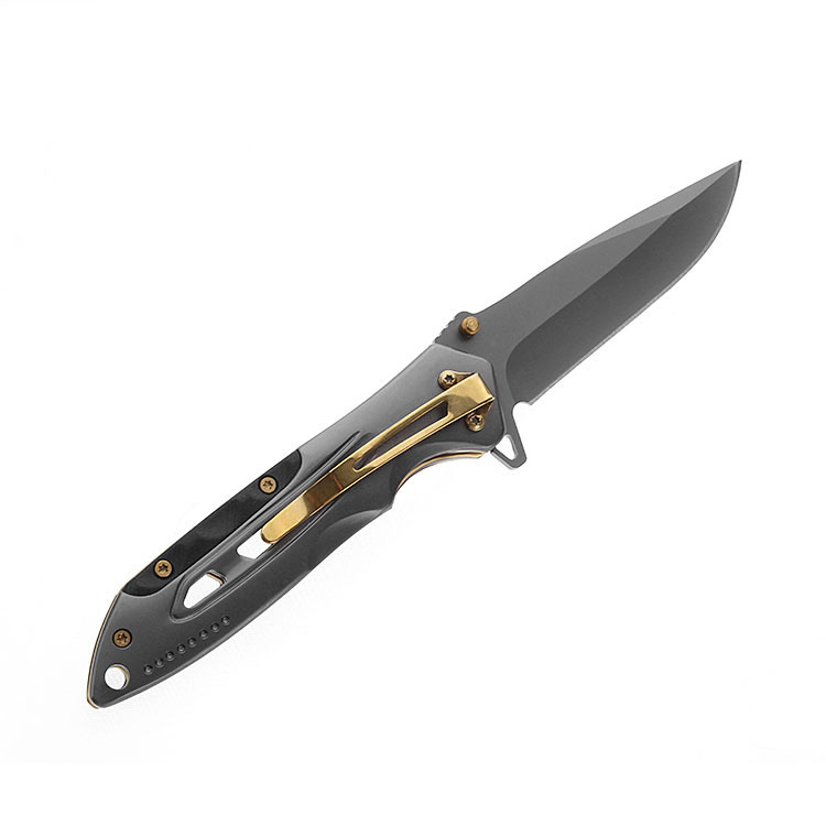 

CHONGMING 198mm EDC Folding Knife Titanium Plating Sharpener Blade Emergency Tactical Survival Knife Paper Cutter for Ou