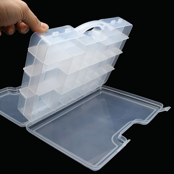 

Двусторонняя коробка снасти приманка прозрачный ящик виден рыбалка 29.5 * 20.5 * 6.2 см