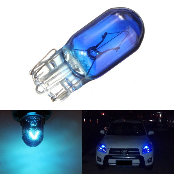 

Single T10 168/W5W DC12V 5W Blue Halogen Car Side Marker Lights Front Parking Bulb Lamp
