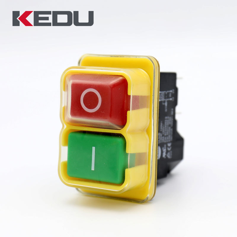 

KEDU KJD17B/120V 16A 4 Pin Waterproof Electromagnetic On Off Push Button Switch