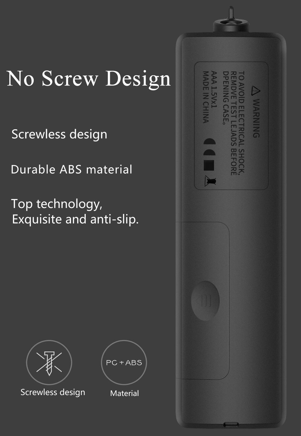 SONONKGEZW MT100 Curved Screen Digital Display 3-Line Tester Voltage  Multimeter