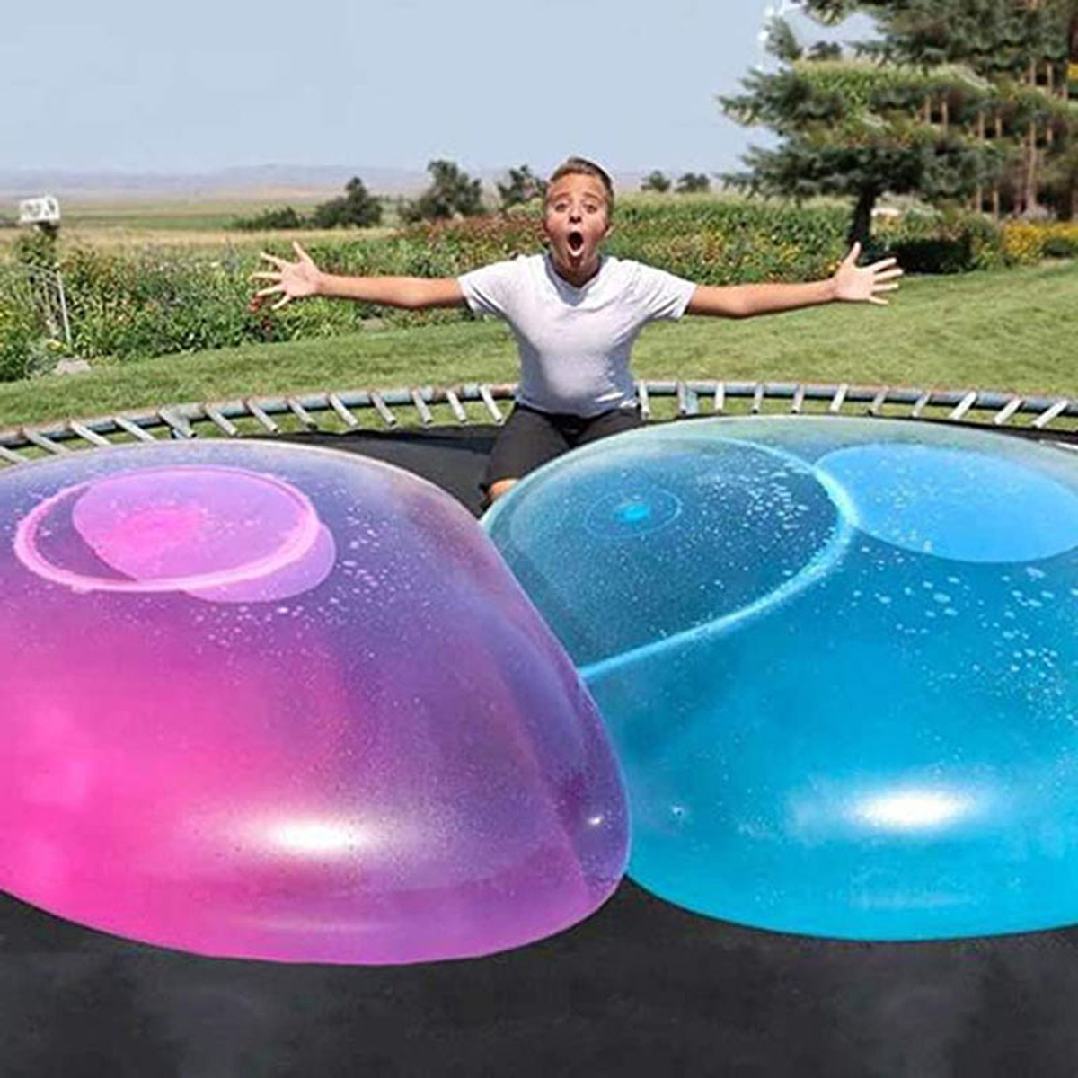 Как наполнить шарик водой. Super Wubble Bubble Ball. Гигантский блистерный мяч Wubble Bubble Ball. Надувной шар для воды. Шар надувной большой для воды.