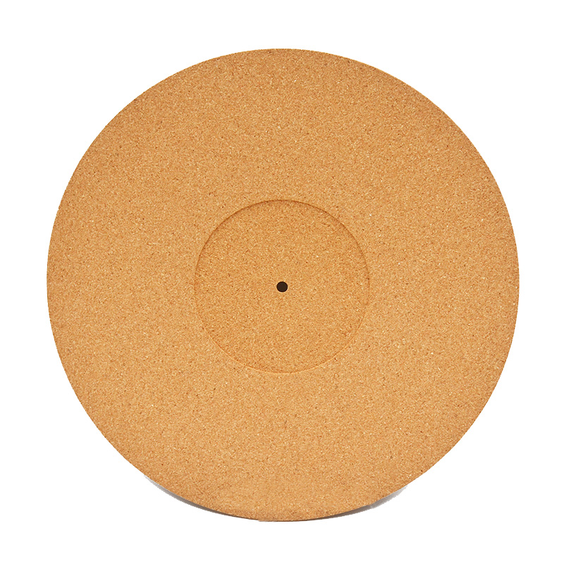 300mm 3MM Cork Wood LP Vinyl Turntable Record Pad Anti-skid Anti-static Soft Mat for Turntable Player 5