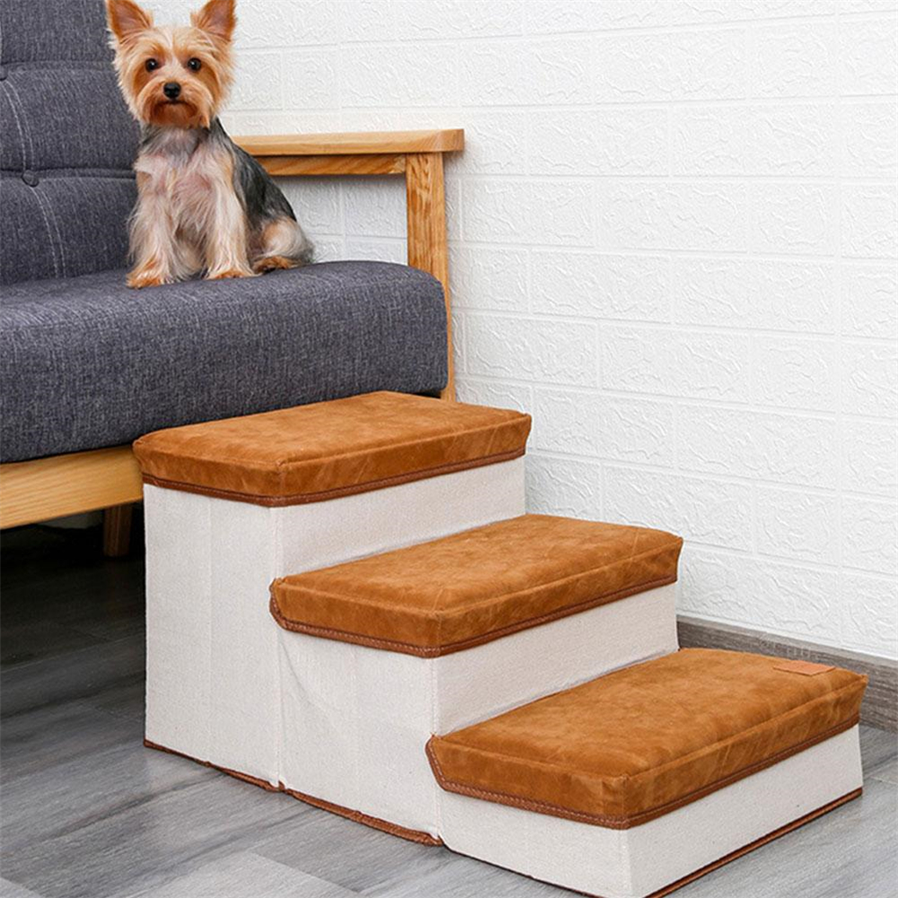 Doglemi pet stairs foldable 3step storage style pet stair indoor pet