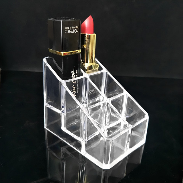 

Transparent Acrylic Storage Box Lipstick Storage Box Crystal 9 Grid Storage Box Cosmetic Storage Box 6