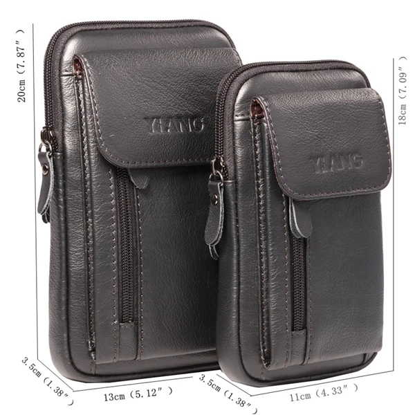 Genuine Leather 5.5-7″ Cell Phone Bag Waist Bag Crossbody Bag For Men