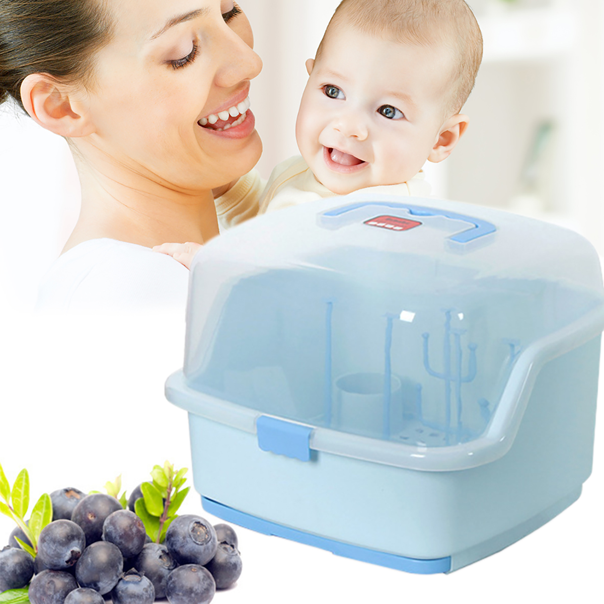 Find Baby Portable Bottle Drying Racks With Anti dust Cover Large Nursing Bottle Storage Box Baby Dinnerware Organizer for Sale on Gipsybee.com with cryptocurrencies