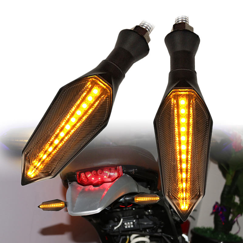 

2шт мотоцикл LED Сигнал поворота Янтарный Лампа Индикаторы последовательного протекания