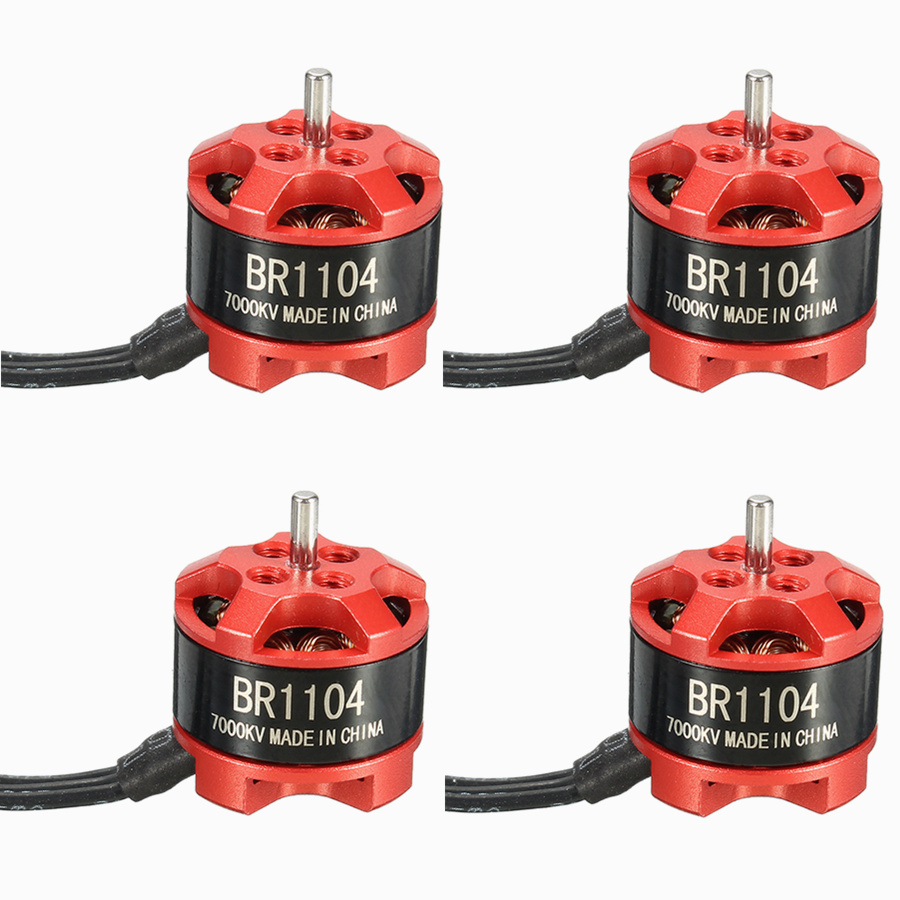 

4 X Racerstar Racing Edition 1104 BR1104 7000KV 1-2S Brushless Motor for 100 120 150 for RC Drone FPV Racing
