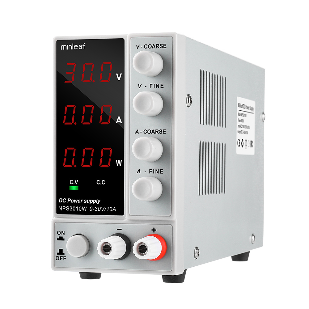 

Minleaf NPS3010W 110V/220V Digital Adjustable DC Power Supply 0-30V 0-10A 300W Regulated Laboratory Switching Power Supply