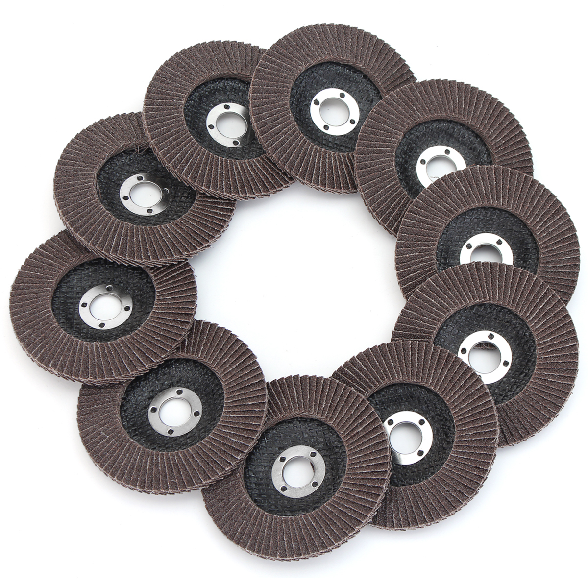 

10pcs 4 Inch 60/80 Grit Sanding Disc Aluminum Oxide Flap Disc Sanding Grinding Wheel