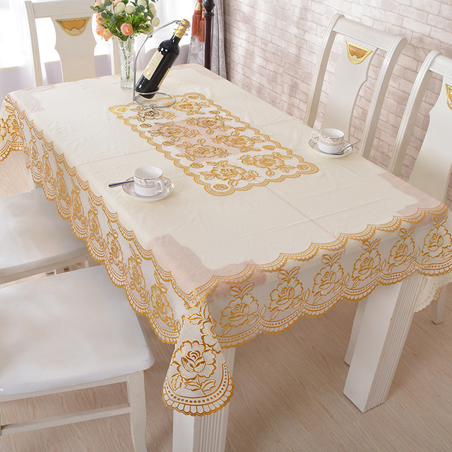 

Tablecloth European Hot Stamping Pvc Waterproof And Oil-free Disposable Coffee Table Mat Placemat Table Cloth