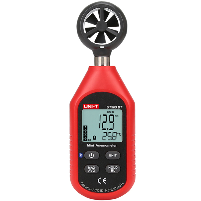 

UNI-T UT363BT bluetooth Mini Wind Speed Meter Digital Pocket Size Anemometer Measurement Thermometer Wind Meter