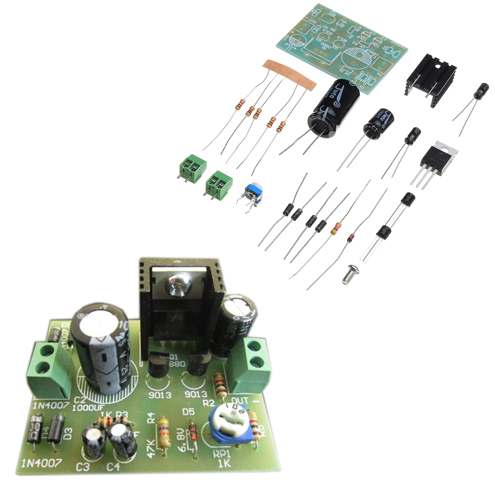 

DIY D880 Series Transistor Regulator Power Supply Kit Voltage Regulator Module Electronic Component