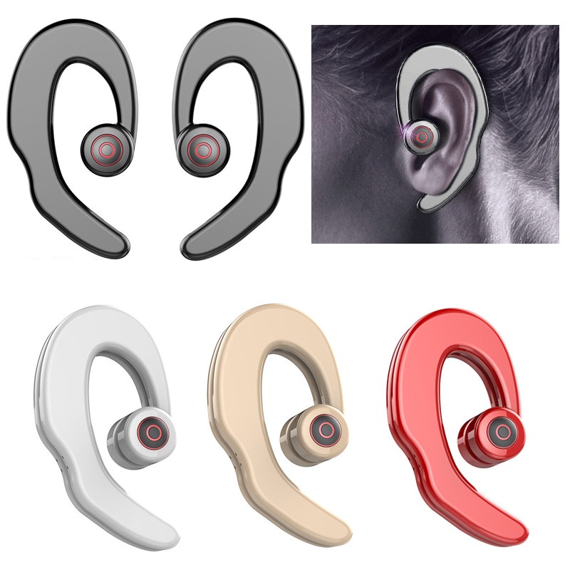 

[True Wireless] S2 TWS Bone Conduction Earhooks Dual bluetooth Earphone Stereo Headphone with Mic