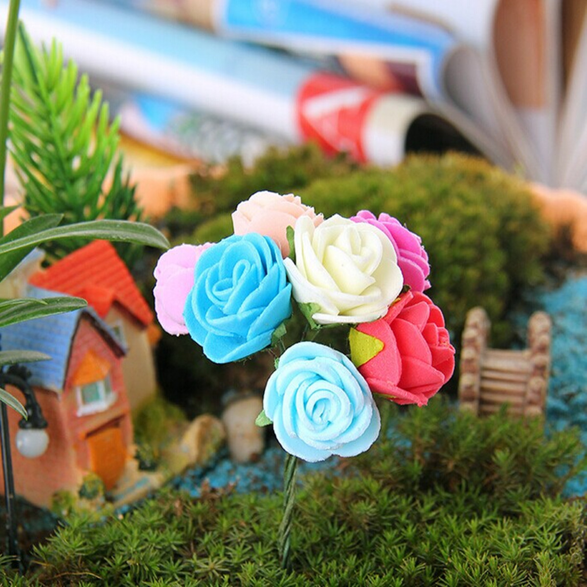 Miniature Tree House Ornaments Potted Plant Craft Garden Bonsai DIY Decor