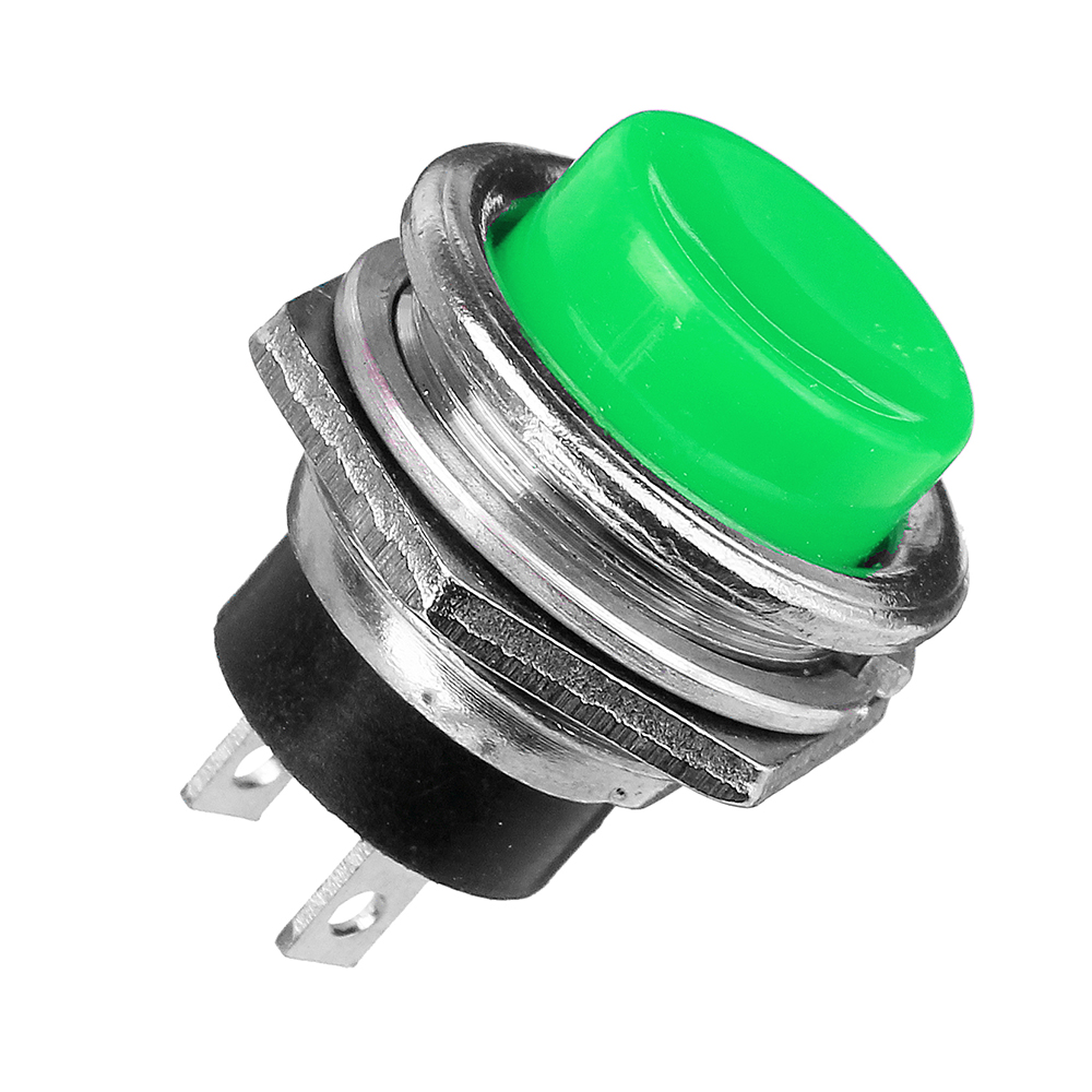 

5Pcs 3A 125V Momentary Push Button Switch OFF-ON Horn Green Plastic