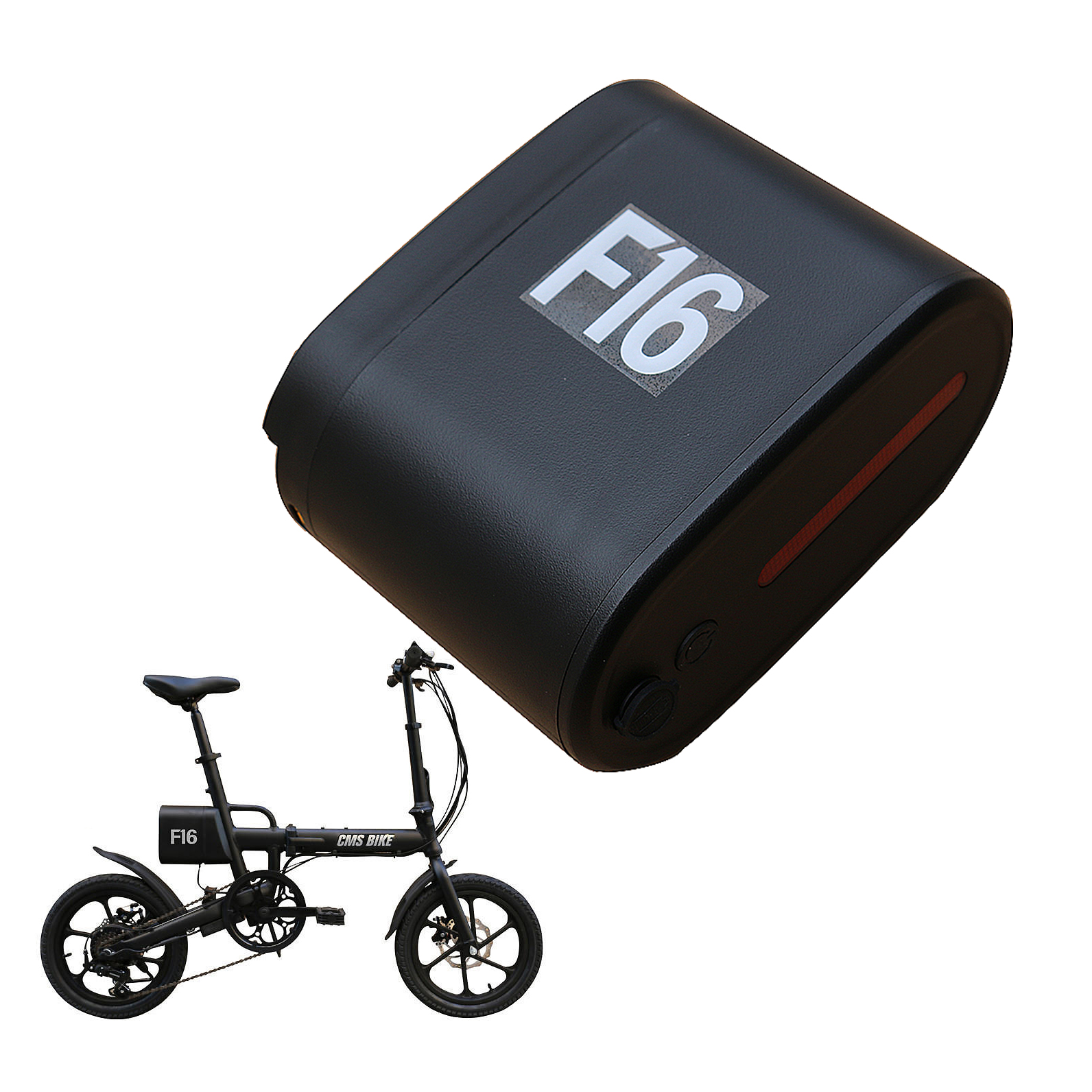 

CMSBIKE 36V 7.8Ah Replaceable Battery for CMSBIKE F16 250W 16 Inches Folding E-Bike