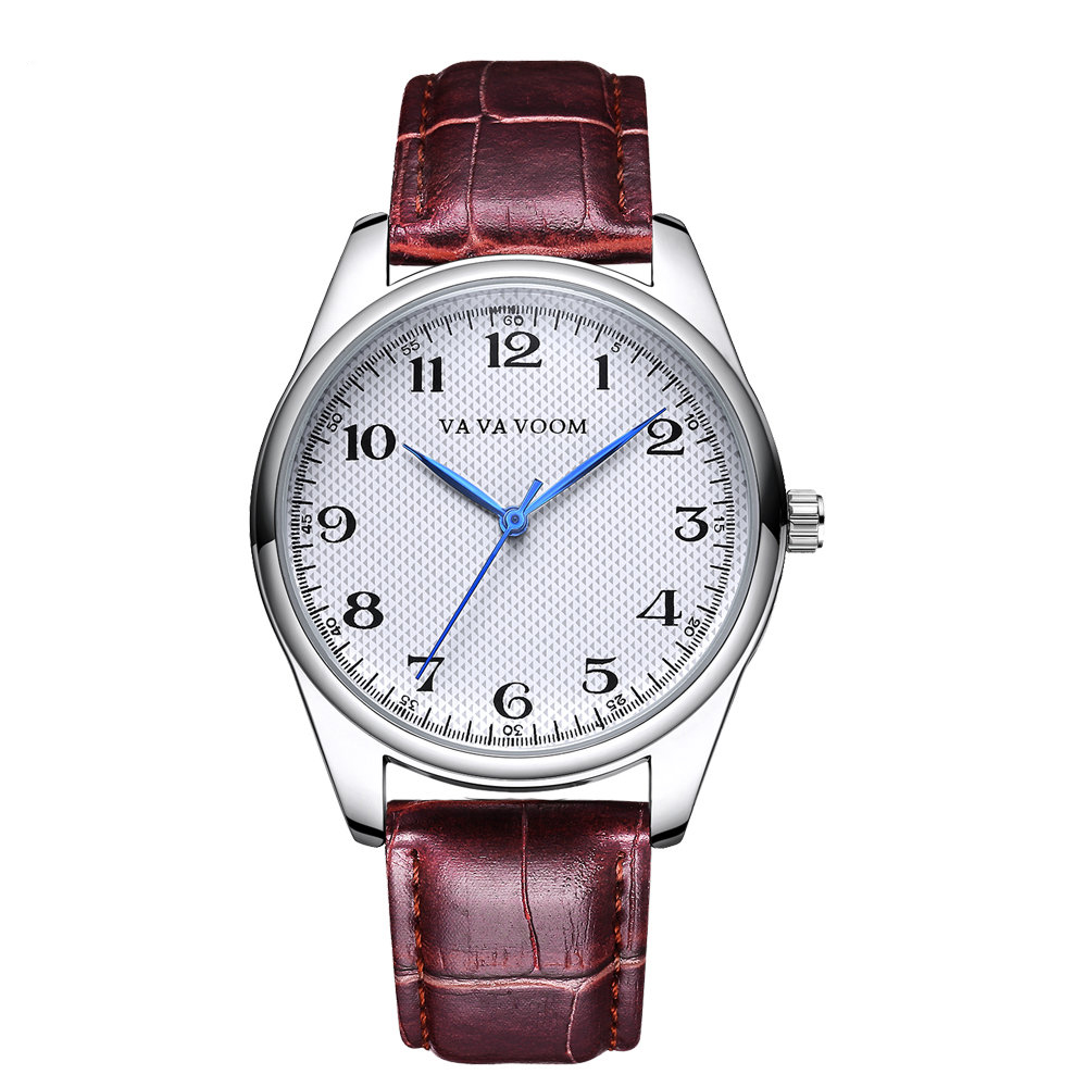 

VA VA VOOM VA-203 Leather Strap Business Style Quartz Watch