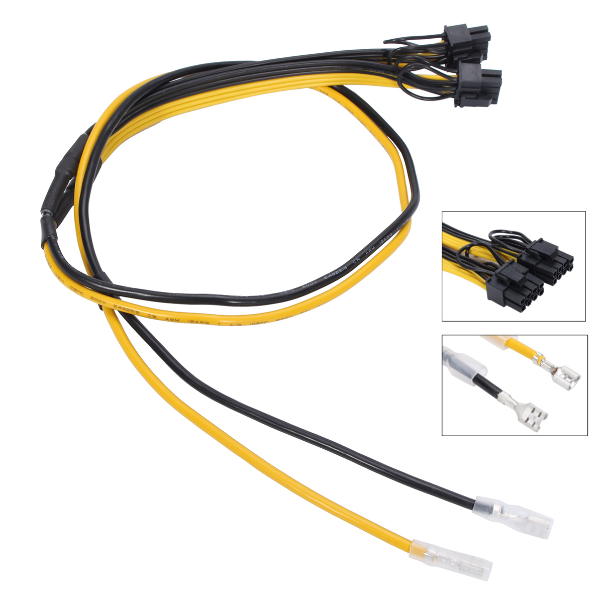 

90cm 12AWG/18AWG Power Cables For Miner Mining Graphics Video Card Board Adapter