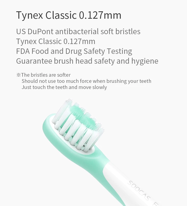 3A1E0684 F699 4A2C 8D5B 2Bdd972Bd997.Jpeg Xiaomi - Only Suitable For Soocas Kids' Sonic Electric Toothbrush &Lt;Div&Gt;- Us Dupont Antibacterial Soft Bristles, Tynex Classic 0.127Mm&Lt;/Div&Gt; &Lt;Div&Gt; - Fda Food And Drug Safety Testing, Guarantee Brush Head Safety And Hygiene &Lt;Div&Gt;- Soocas Specializes In Soft Rubber-Wrapped Small Brush Heads For Children, Give Your Baby Full Protection, Not Allergic&Lt;/Div&Gt; &Lt;Div&Gt; &Lt;Div&Gt;- 3D Stereo Brush Head, Cleaner Is More Effective, Fit The Surface Of The Tooth, Deep Into The Tooth Surface And Tooth Gap&Lt;/Div&Gt; &Lt;/Div&Gt; &Lt;/Div&Gt; Soocas Kids Sonic Electric Toothbrush Head Soocas Kids Sonic Electric Toothbrush Head (2 Pcs) General Clean - Green