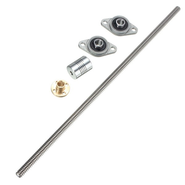 

T8 300mm Stainless Steel Lead Screw Coupling Shaft Mounting Bracket For 3D Printer